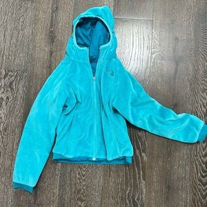 North face warm windbreakers/ rain jacket turquoise